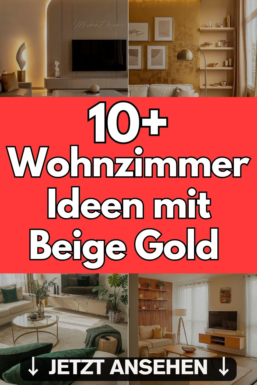 Wohnzimmer Ideen Beige Gold