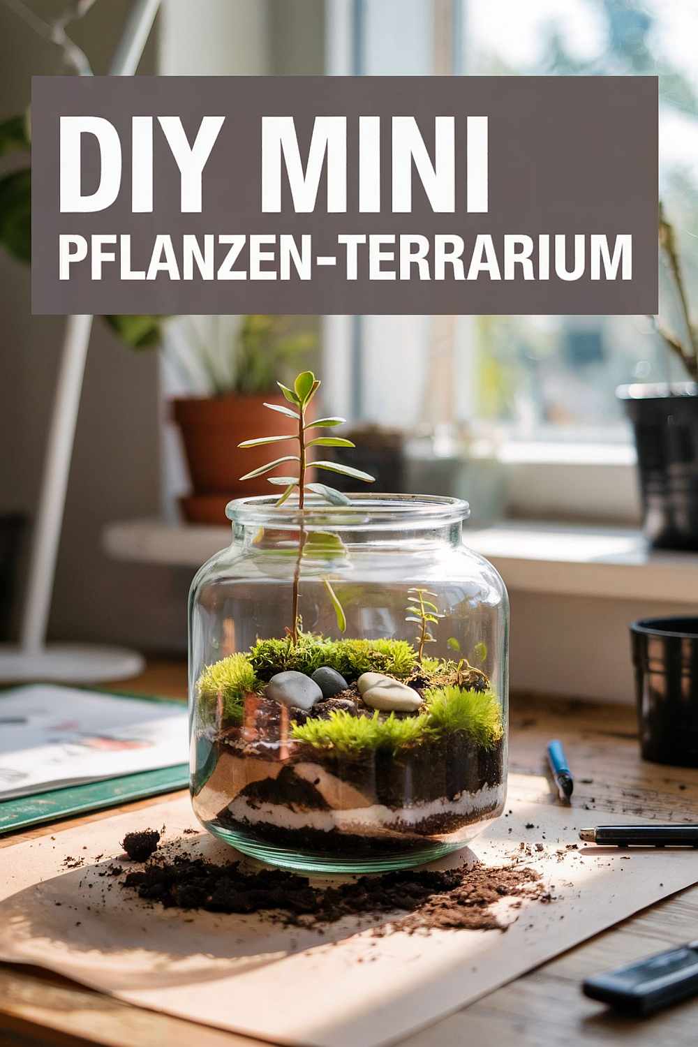 DIY Ideen gegen Langeweile Mini-Pflanzenterrarium im Glas