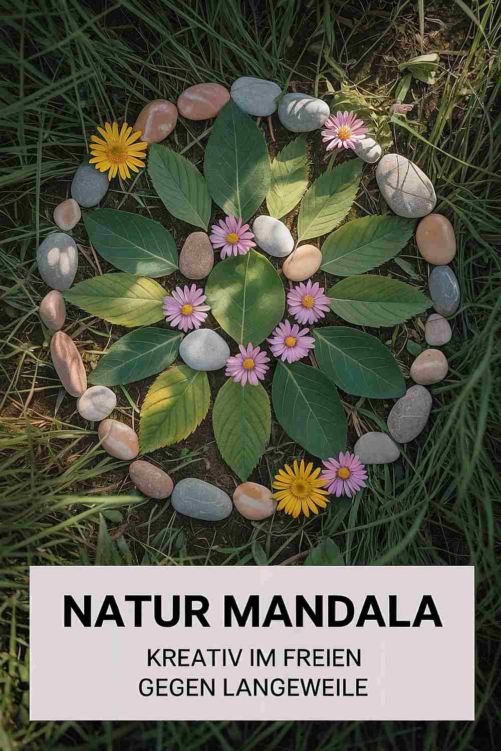 DIY Ideen gegen Langeweile Natur-Mandala im Garten