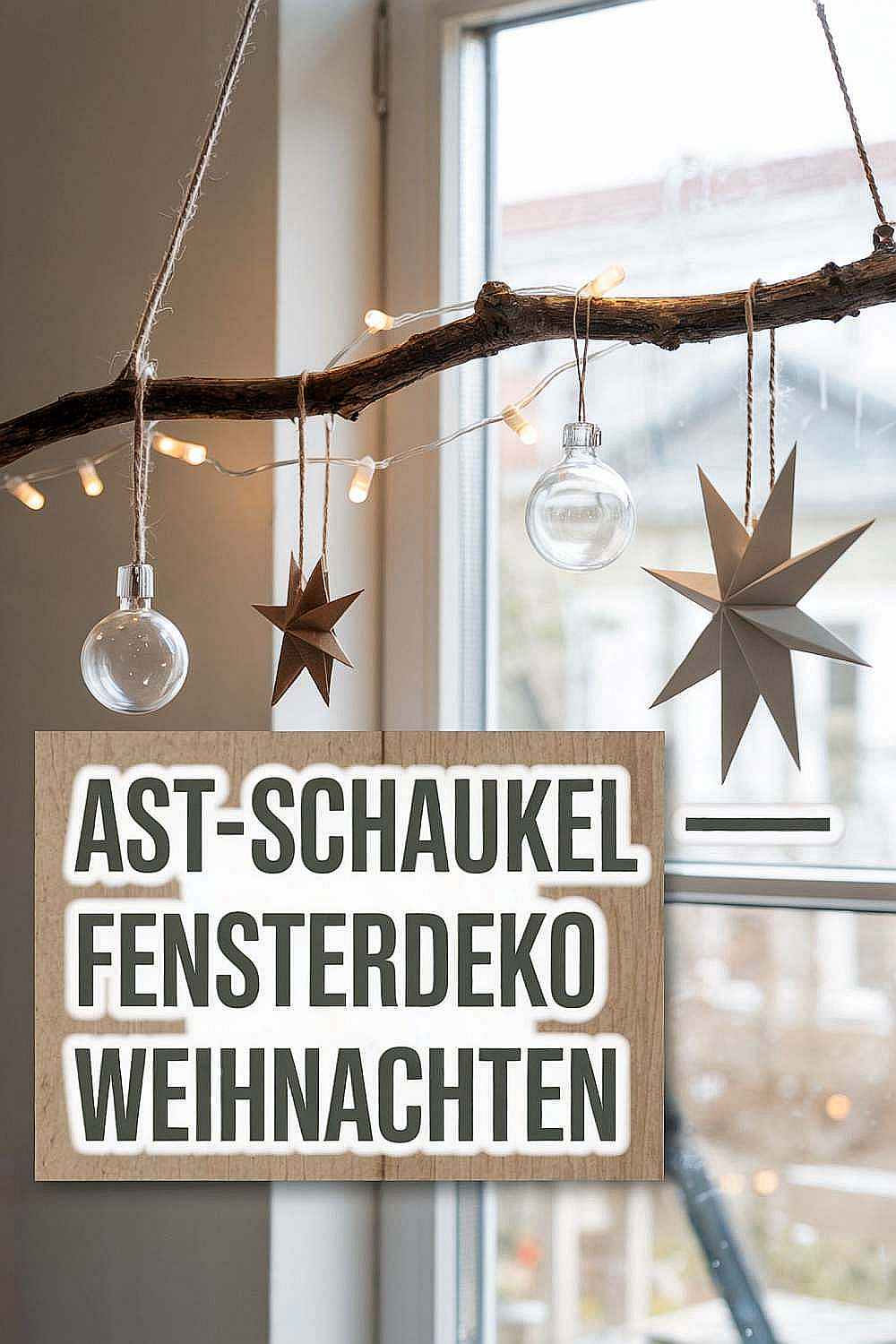 Fensterdeko Weihnachten Ast-Schaukel Ausgefallene Weihnachtsdeko