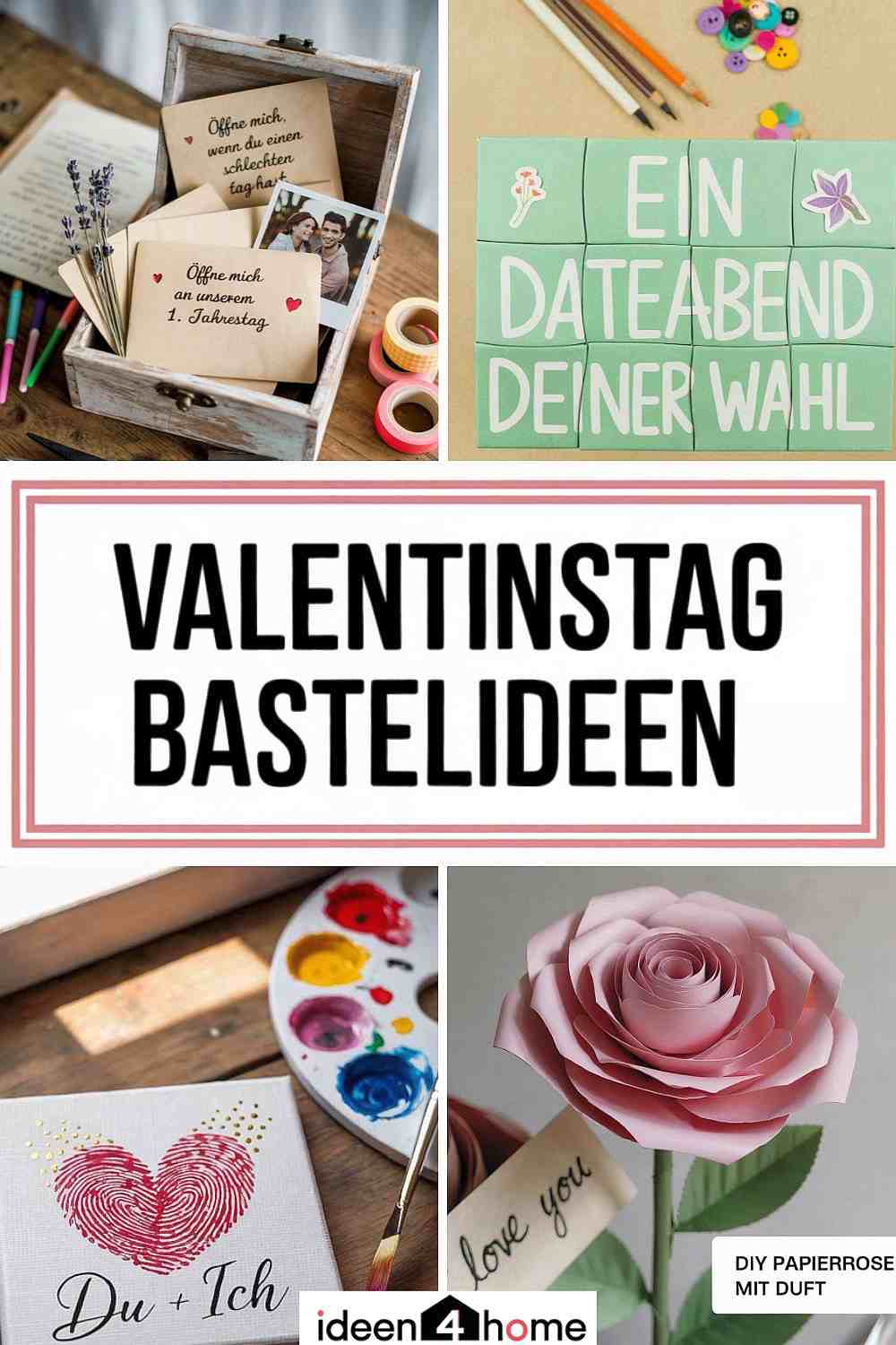 Valentinstag Bastelideen DIY Basteln Valentin
